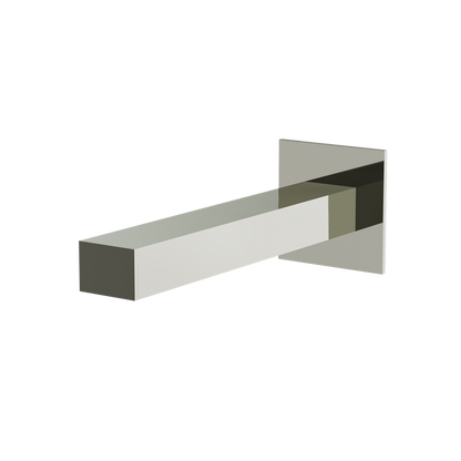 Aquabrass - Square Slip-Fit Wallmount Spout & Flange 7 Inch Without Diverter