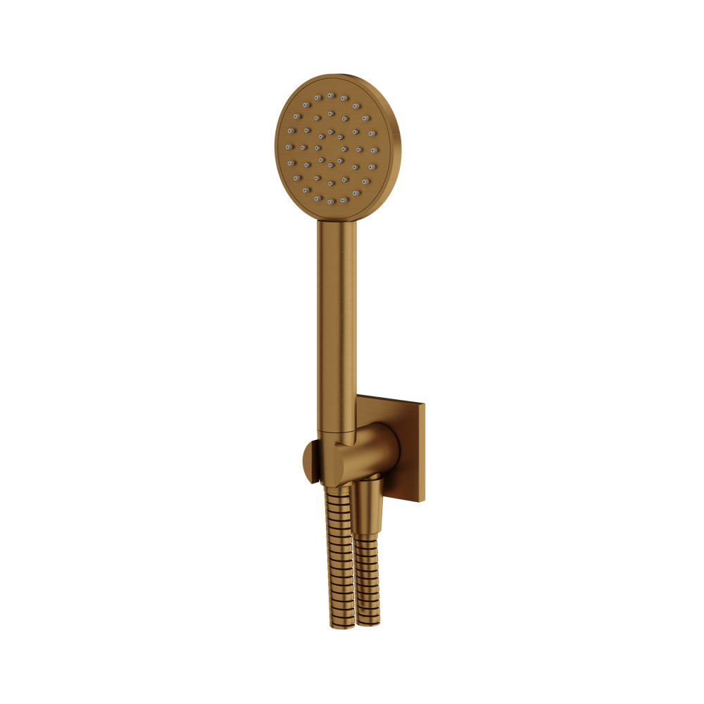 Aquabrass - Square/Round Handshower Set with Square Flanges