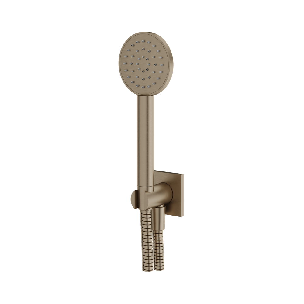 Aquabrass - Square/Round Handshower Set with Square Flanges