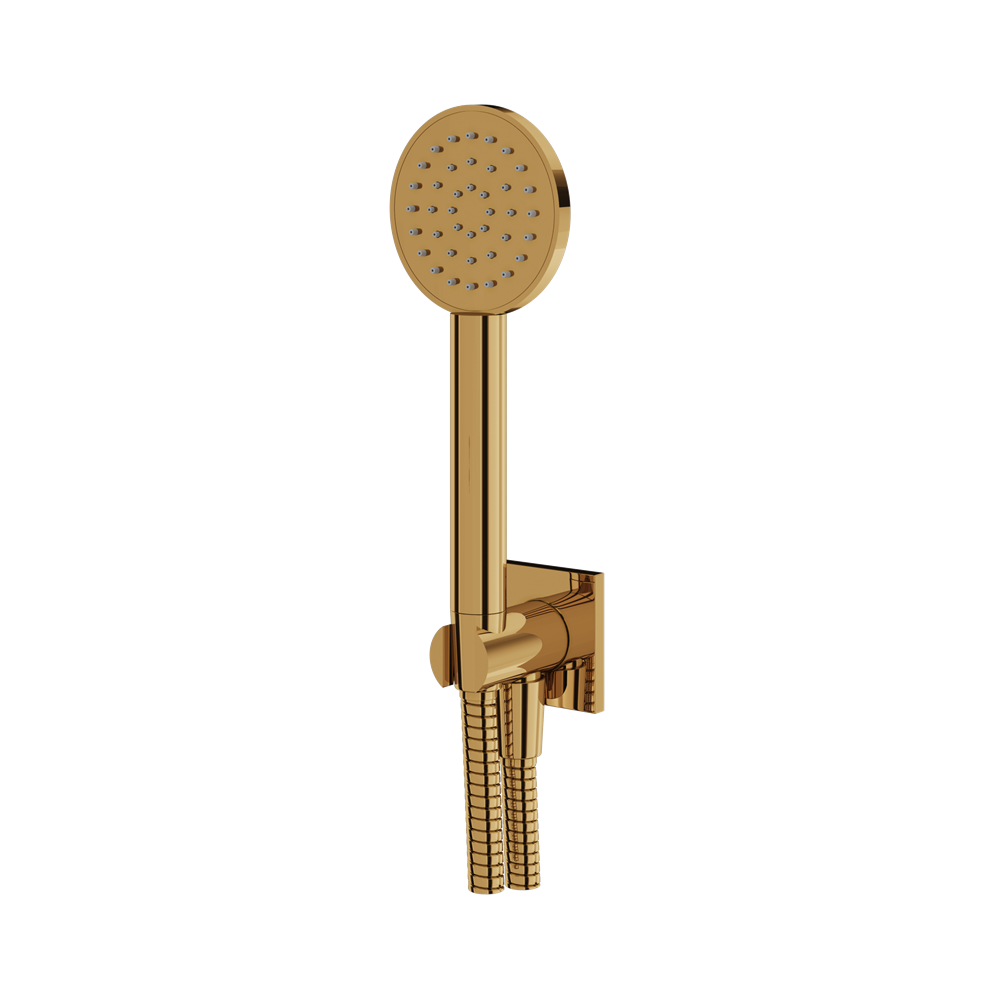 Aquabrass - Square/Round Handshower Set with Square Flanges