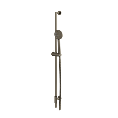 Aquabrass - Complete Round Shower Rail with Round Brass Handshower