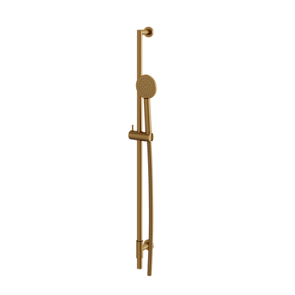 Aquabrass - Complete Round Shower Rail with Round Brass Handshower