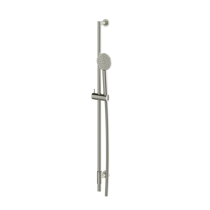 Aquabrass - Complete Round Shower Rail with Round Brass Handshower