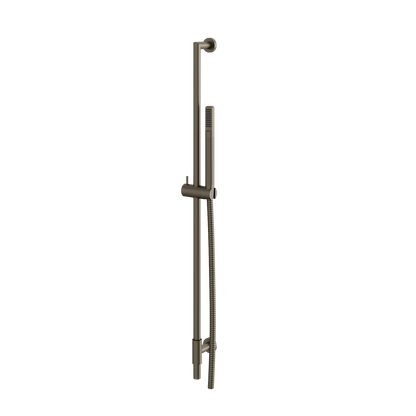 Aquabrass - Complete Round Shower Rail with Tubular Brass Handshower