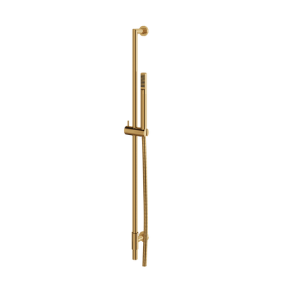 Aquabrass - Complete Round Shower Rail with Tubular Brass Handshower