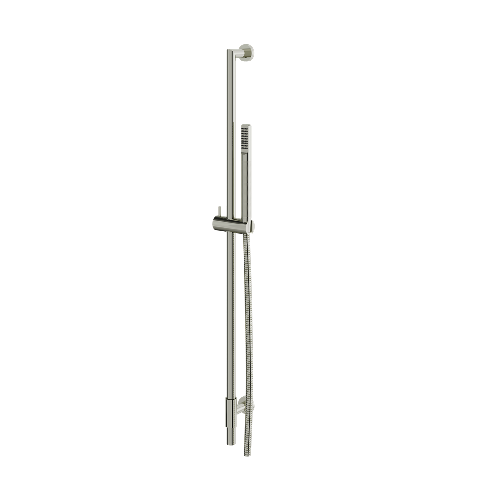 Aquabrass - Complete Round Shower Rail with Tubular Brass Handshower