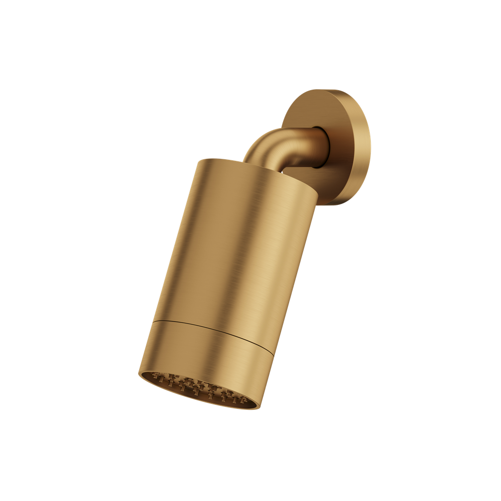 Aquabrass - Rainhead W/Wall Arm-Smooth Ring