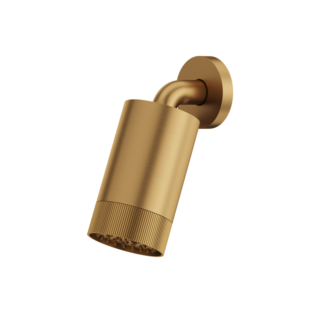 Aquabrass - Rainhead W/Wall Arm-Textured Ring