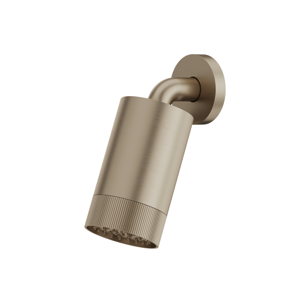 Aquabrass - Rainhead W/Wall Arm-Textured Ring
