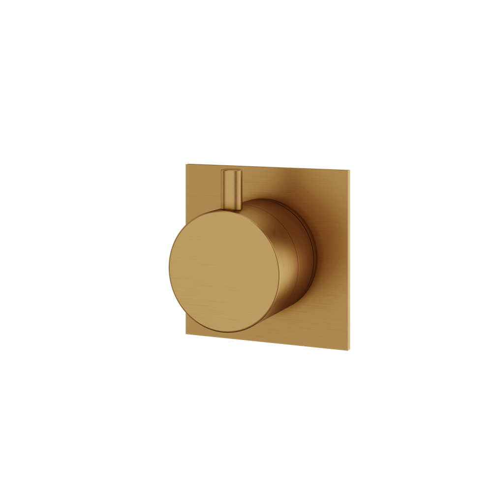 Aquabrass - Square/Round Trim Set - 3 Way Non Shared for 61934 Independent Diverter