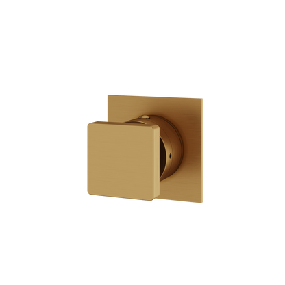 Aquabrass - Square Trim Set With Diverter Valve 61934 - 3-Way non-shared CalGreen compliant
