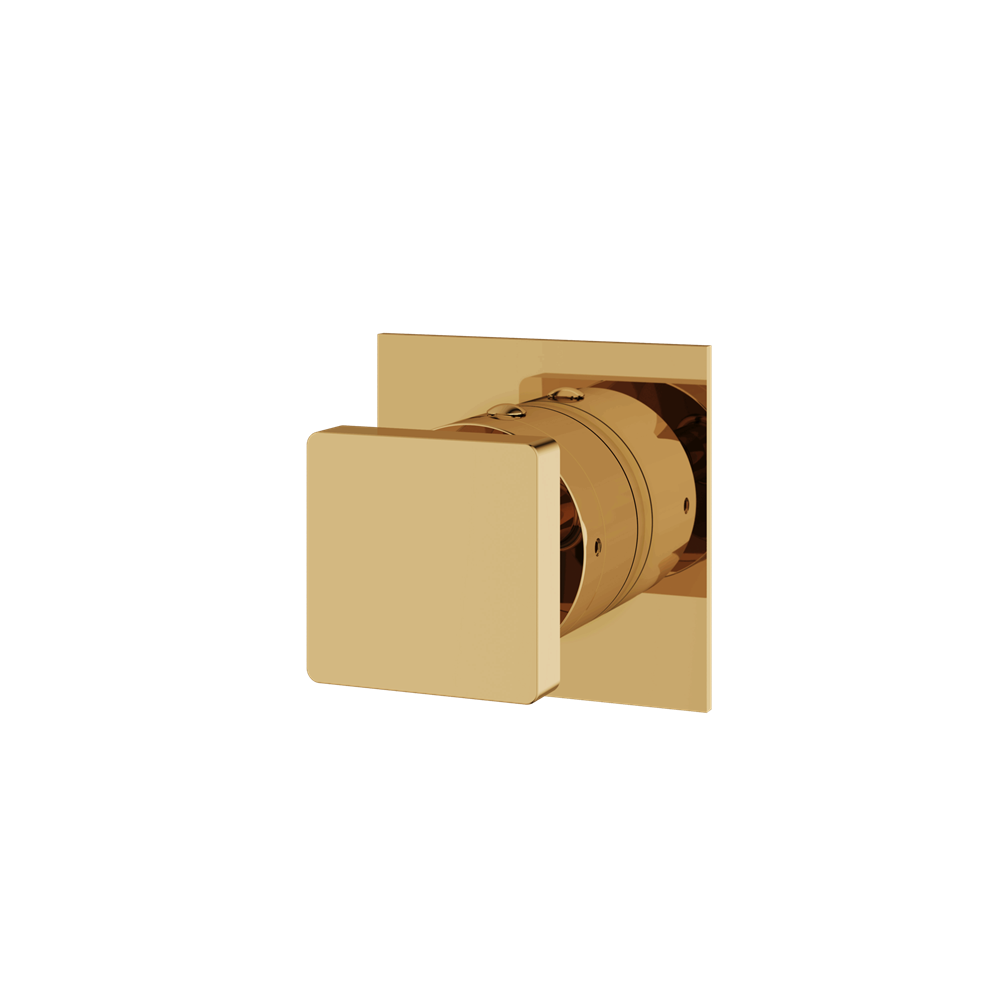 Aquabrass - Square Trim Set With Diverter Valve 61934 - 3-Way non-shared CalGreen compliant