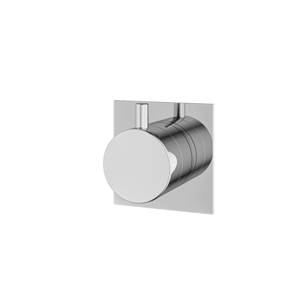 Aquabrass - Square/Round Trim Set - 3 Way Shared for 61934 Independent Diverter