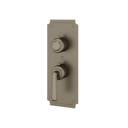 Aquabrass - Forum Round Trim Set for 1 Shut-Off Thermostatic Valve