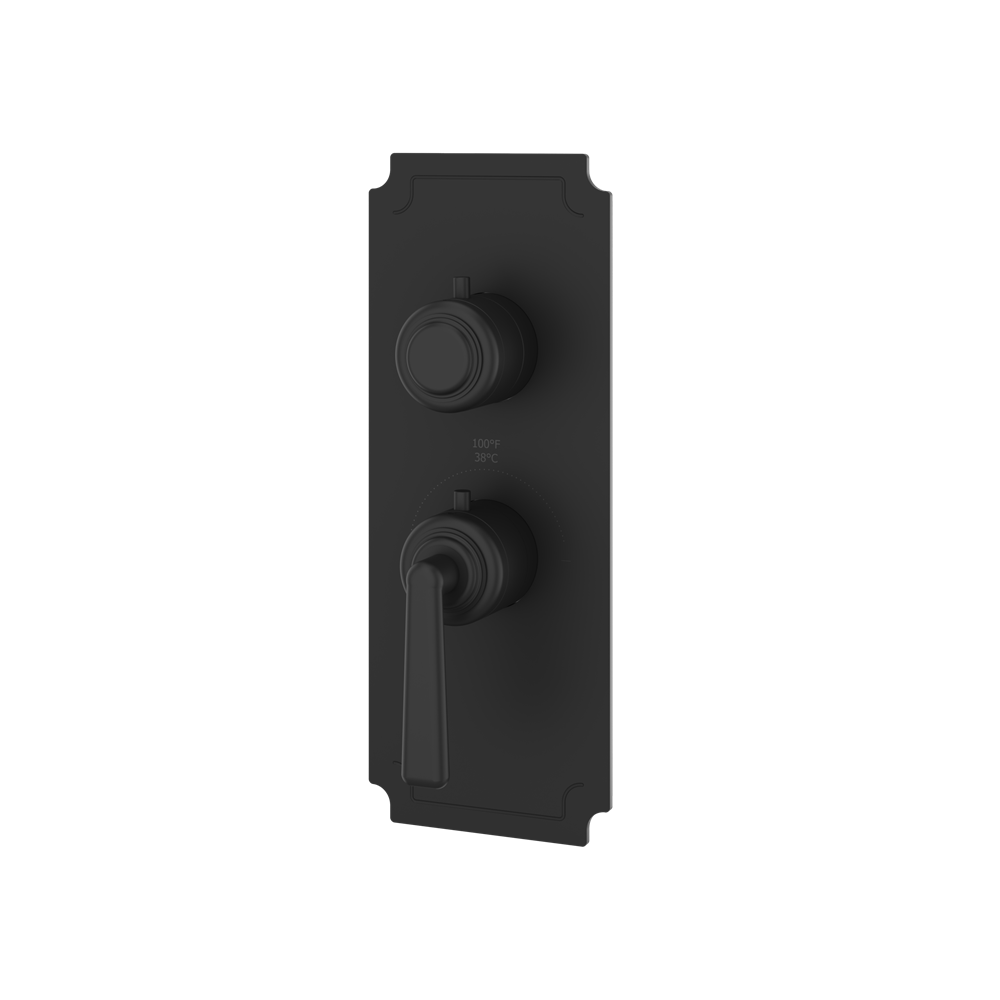 Aquabrass - Forum Round Trim Set for 1 Shut-Off Thermostatic Valve