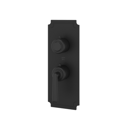 Aquabrass - Forum Round Trim Set for 1 Shut-Off Thermostatic Valve