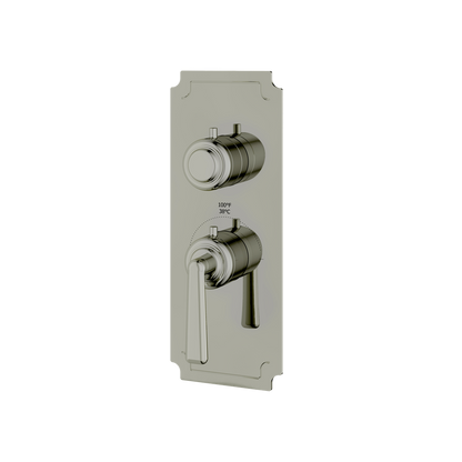 Aquabrass - Forum Round Trim Set for 1 Shut-Off Thermostatic Valve