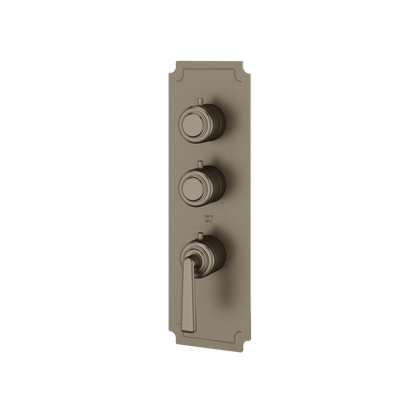 Aquabrass - Forum Round Trim Set for 2 Shut-Off Thermostatic Valve
