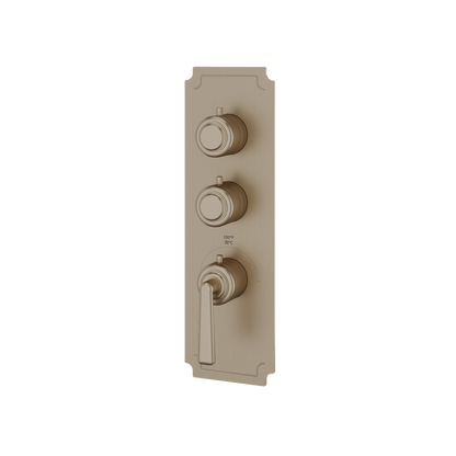 Aquabrass - Forum Round Trim Set for 2 Shut-Off Thermostatic Valve