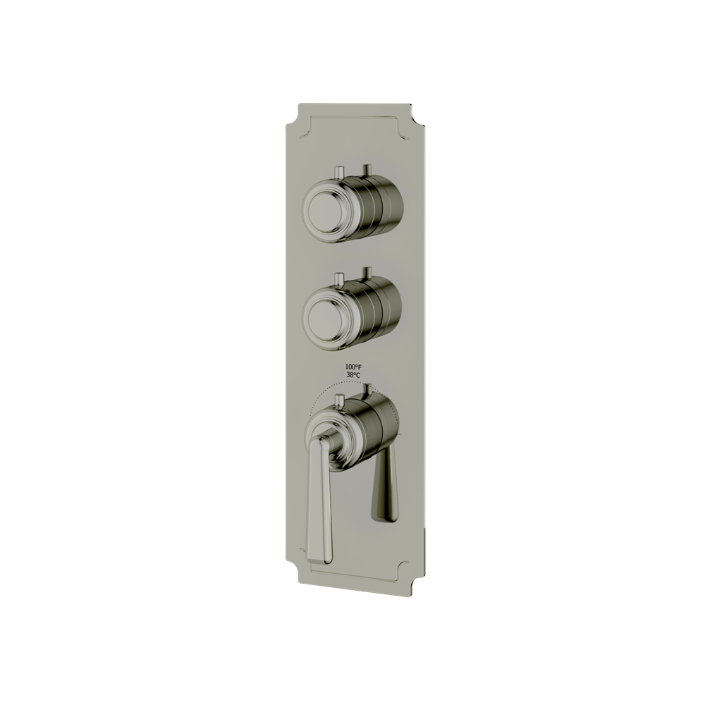 Aquabrass - Forum Round Trim Set for 2 Shut-Off Thermostatic Valve