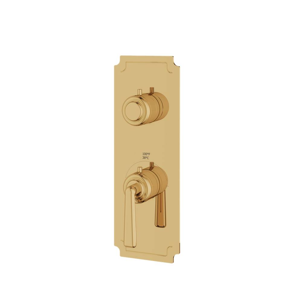 Aquabrass - Forum Round Trim Set with Diverter for Thermostatic Valve - 2-Way shared