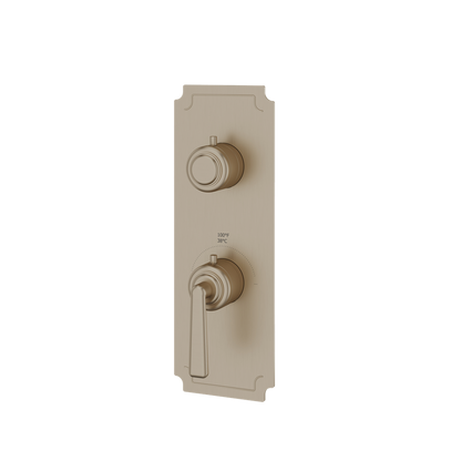 Aquabrass - Forum Round Trim Set with Diverter for Thermostatic Valve - 3-Way shared