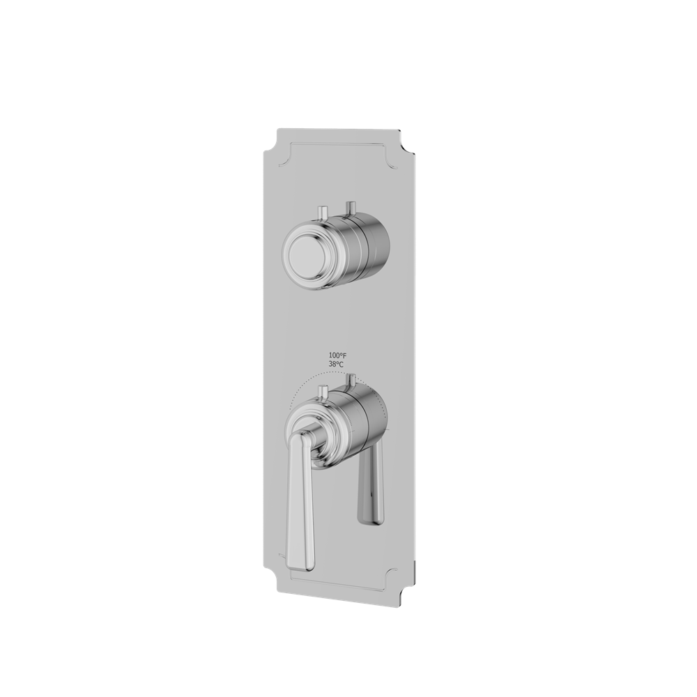 Aquabrass - Forum Round Trim Set with Diverter for Thermostatic Valve - 3-Way shared