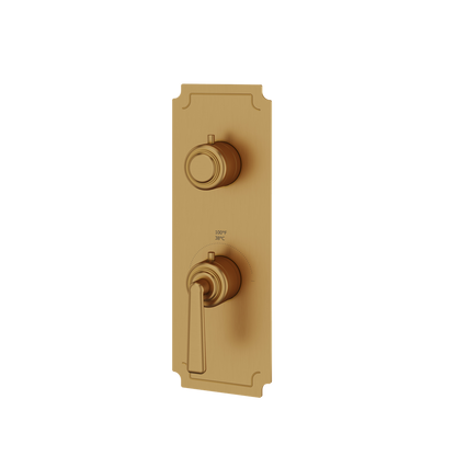 Aquabrass - Forum Round Trim Set with Diverter for Thermostatic Valve - 2-Way non-shared CalGreen compliant
