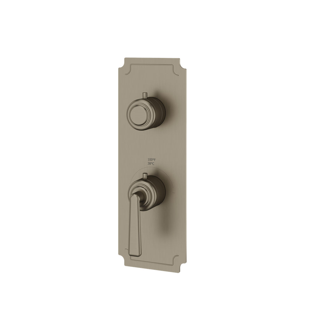 Aquabrass - Forum Round Trim Set with Diverter for Thermostatic Valve - 3-Way non-shared CalGreen compliant
