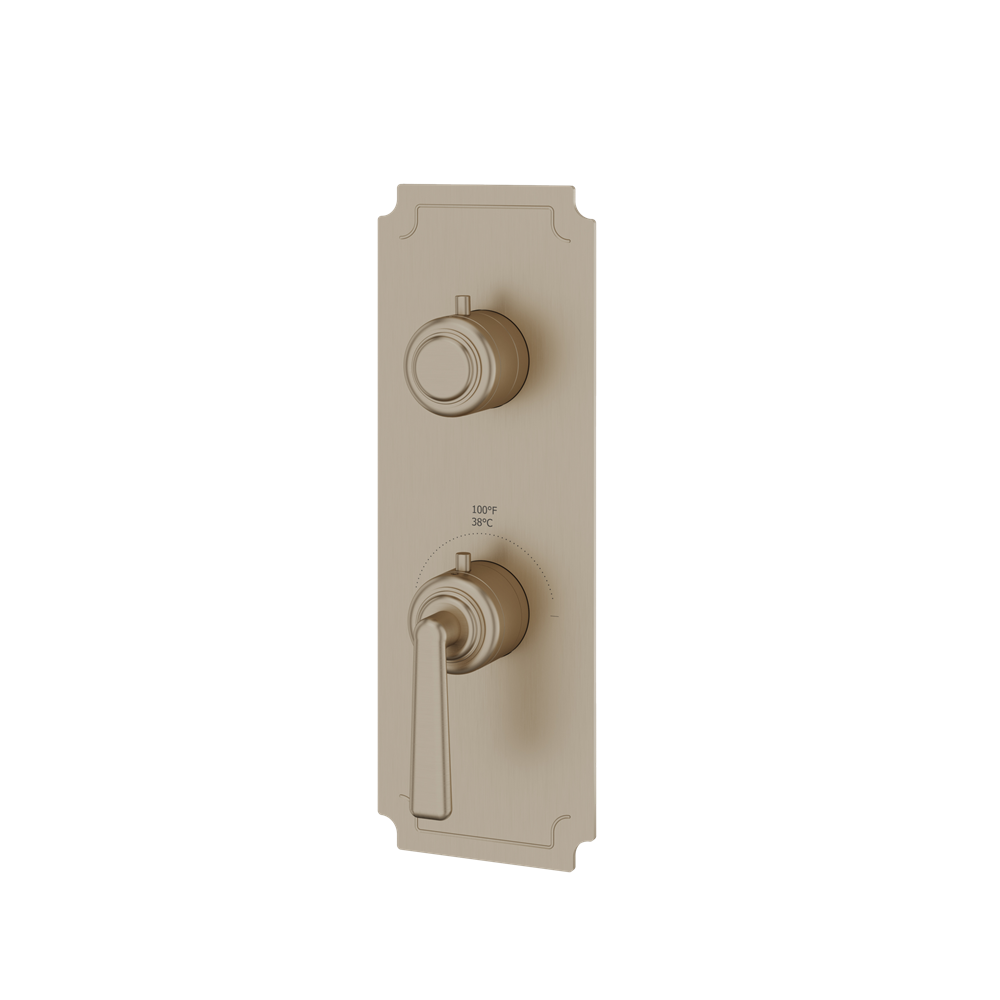 Aquabrass - Forum Round Trim Set with Diverter for Thermostatic Valve - 3-Way non-shared CalGreen compliant