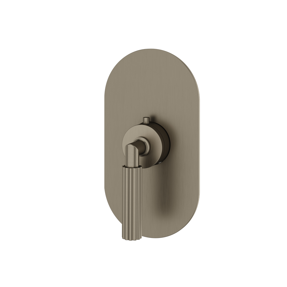 Aquabrass - Montebello Round Trim Set for Shut-Off Thermostatic Valve