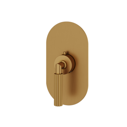 Aquabrass - Montebello Round Trim Set for Shut-Off Thermostatic Valve