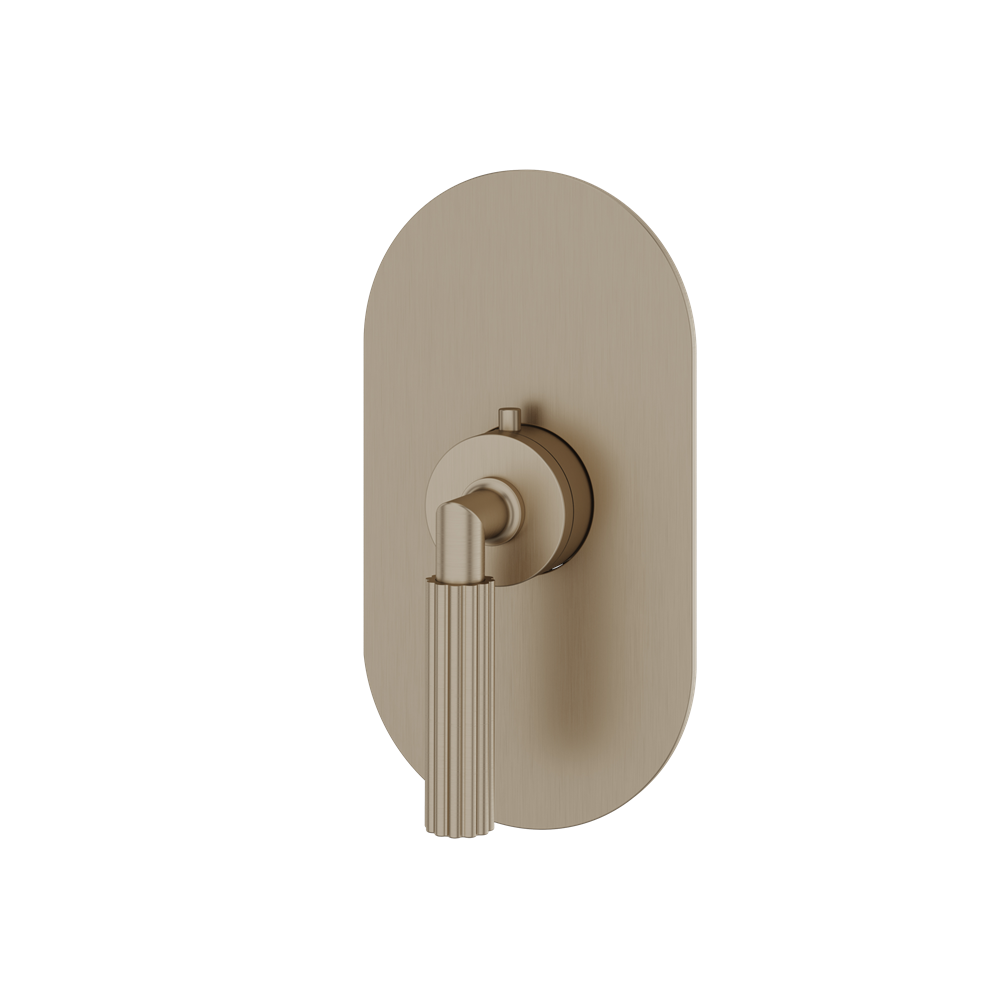 Aquabrass - Montebello Round Trim Set for Shut-Off Thermostatic Valve