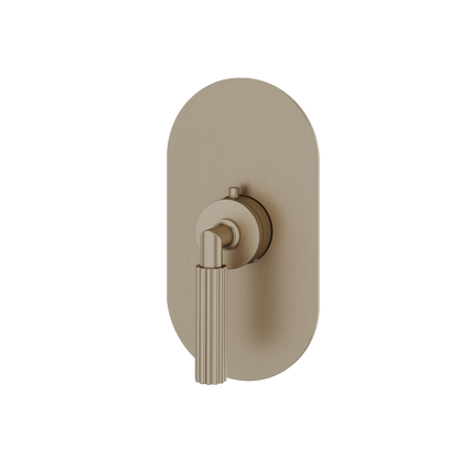 Aquabrass - Montebello Round Trim Set for Shut-Off Thermostatic Valve