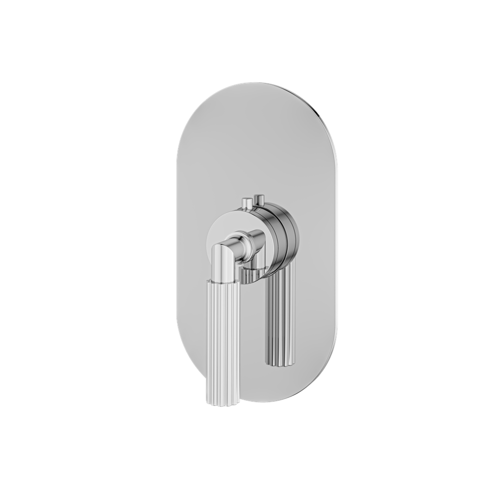 Aquabrass - Montebello Round Trim Set for Shut-Off Thermostatic Valve