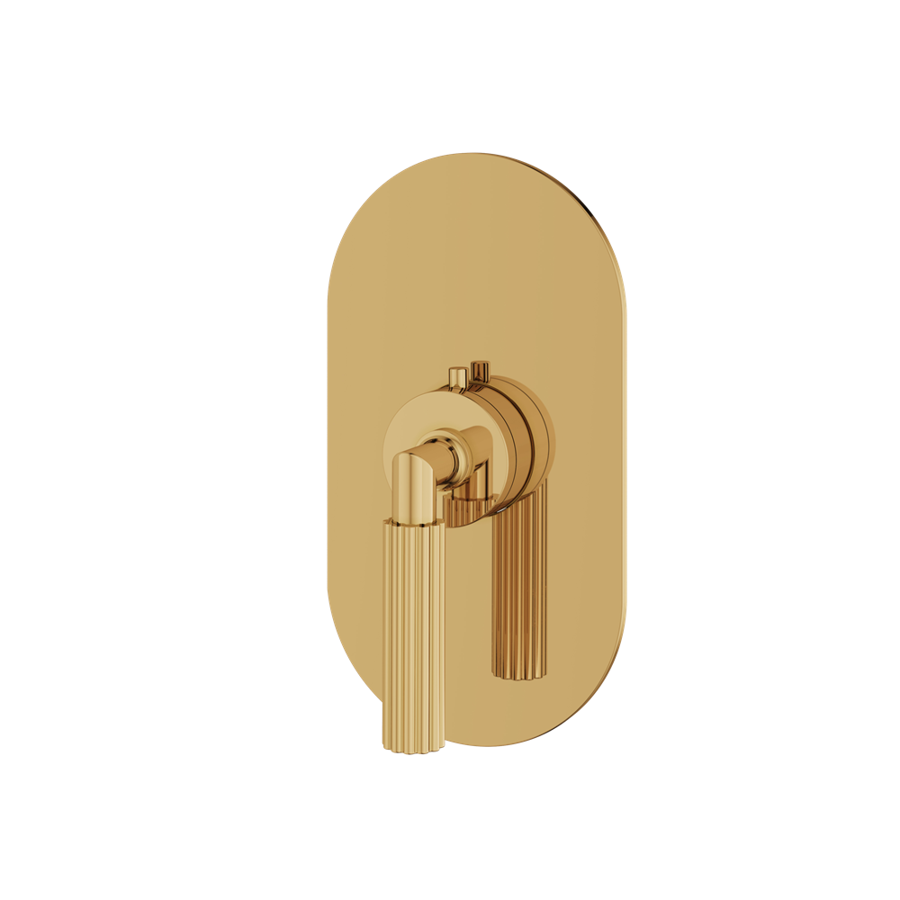 Aquabrass - Montebello Round Trim Set for Shut-Off Thermostatic Valve