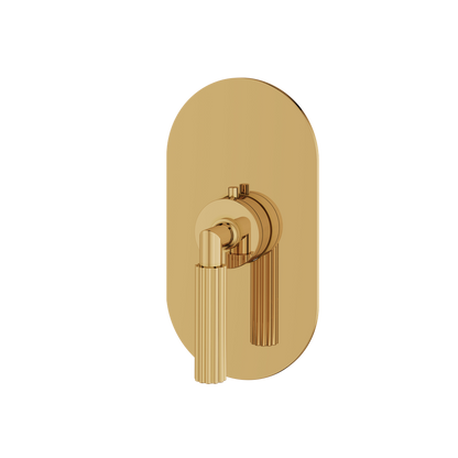 Aquabrass - Montebello Round Trim Set for Shut-Off Thermostatic Valve