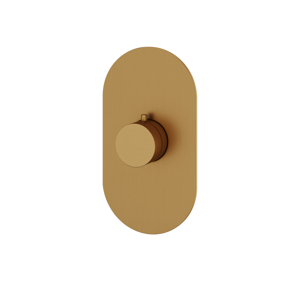 Aquabrass - Round Trim set for thermostatic valve