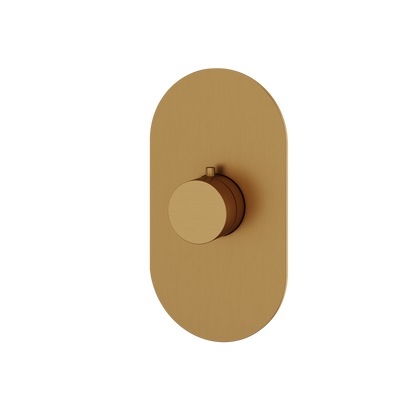 Aquabrass - Round Trim set for thermostatic valve