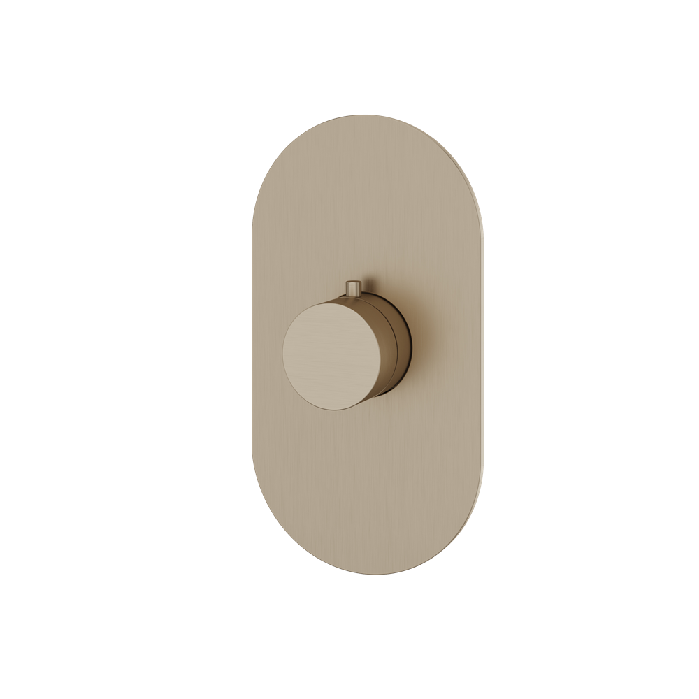 Aquabrass - Round Trim set for thermostatic valve