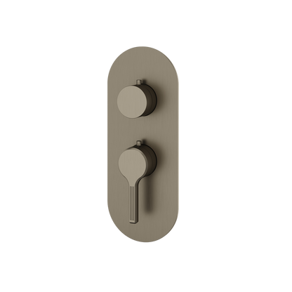 Aquabrass - Ariston Round Trim Set for 1 Shut-Off Thermostatic Valve