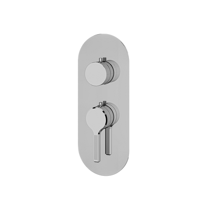 Aquabrass - Ariston Round Trim Set for 1 Shut-Off Thermostatic Valve