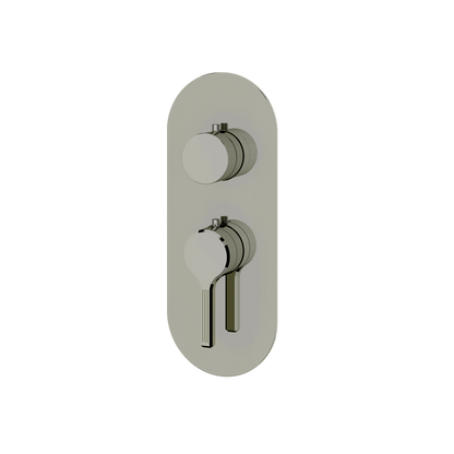 Aquabrass - Ariston Round Trim Set for 1 Shut-Off Thermostatic Valve