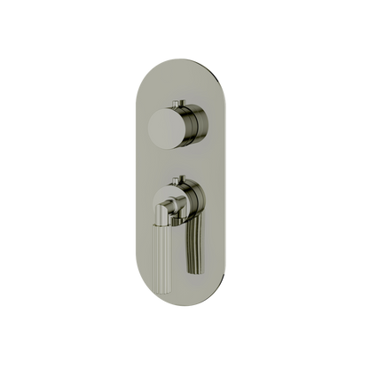 Aquabrass - Montecarlo Round Trim Set for 1 Shut-Off Thermostatic Valve