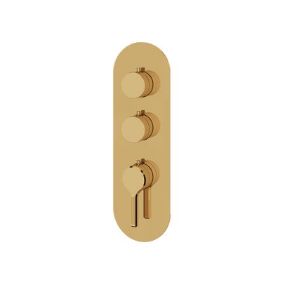 Aquabrass - Ariston Round Trim Set for 2 Shut-Off Thermostatic Valve