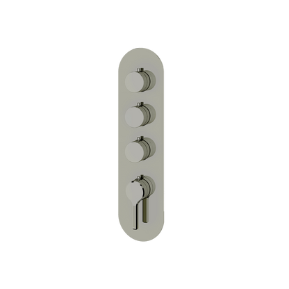 Aquabrass - Ariston Round Trim Set for 3 Shut-Off Thermostatic Valve