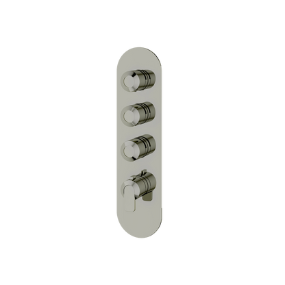Aquabrass - C67 Round Trim Set for 3 Shut-Off Thermostatic Valve