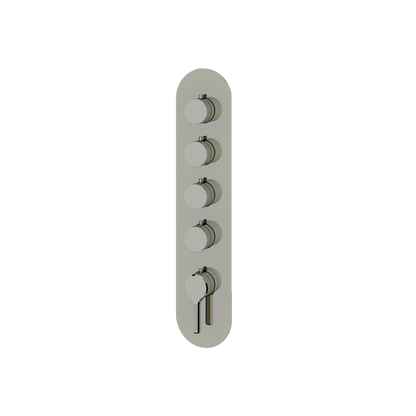 Aquabrass - Ariston Round Trim Set for 4 Shut-Off Thermostatic Valve