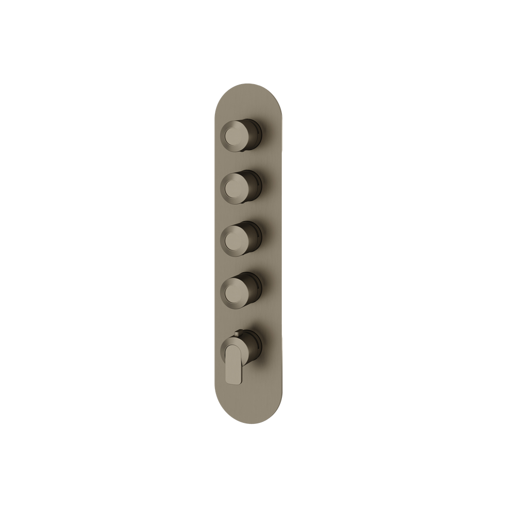 Aquabrass - C67 Round Trim Set for 4 Shut-Off Thermostatic Valve
