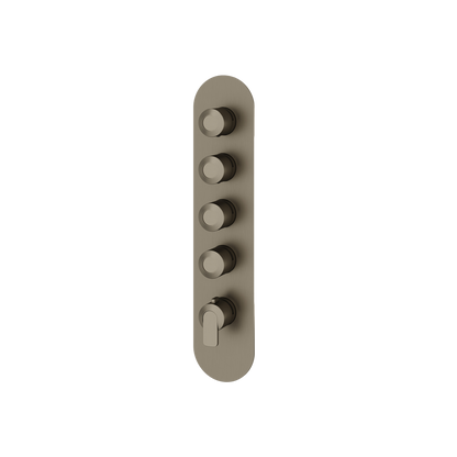 Aquabrass - C67 Round Trim Set for 4 Shut-Off Thermostatic Valve
